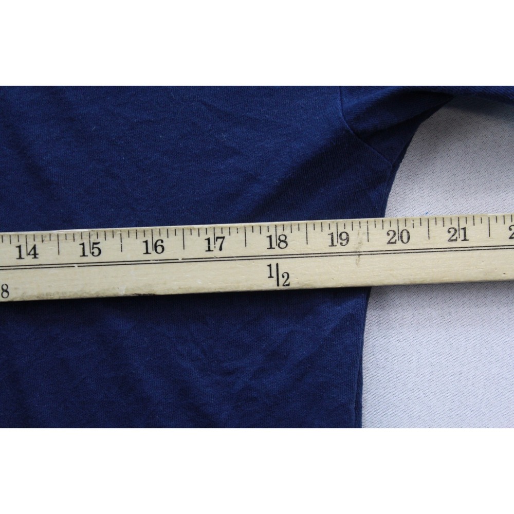 Champion T-Shirt Men Size M Blue Excellent Athletic Script Logo Short Sleeve - Picture 10 of 11